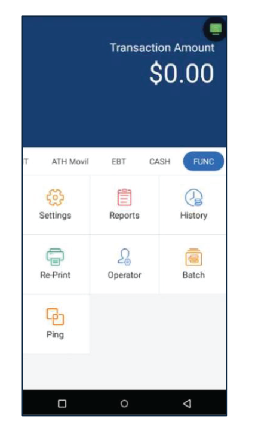 Presione Functions luego, presione Reports.
